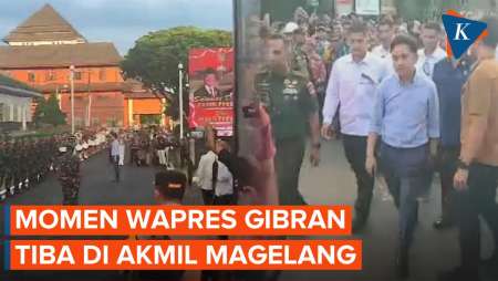 Momen Wapres Gibran Tiba di Akmil Magelang, Turun dari Mobil Langsung Sapa Warga