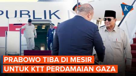 Momen Kedatangan Prabowo Di Mesir Untuk Hadiri KTT Perdamaian Gaza