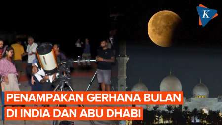 Gerhana Bulan Total di India dan Abu Dhabi, Terlihat dari Masjid Syeikh Zayed
