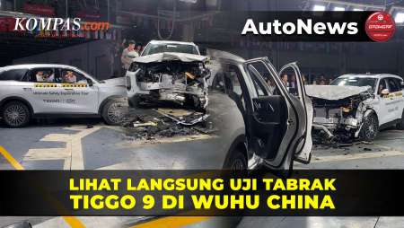 Lihat Langsung "Tabrakan Adu Banteng" Chery Tiggo 9, Kabin Masih Utuh