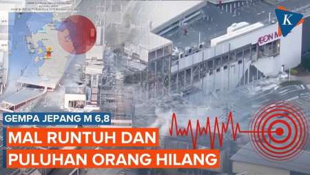 Dampak Gempa M 6,8 Di Jepang, Bangunan Mal Runtuh Dan Puluhan Orang Hilang