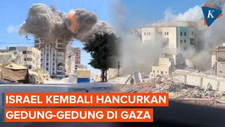 Israel Kembali Hancurkan Gedung-gedung Tinggi di Kota Gaza