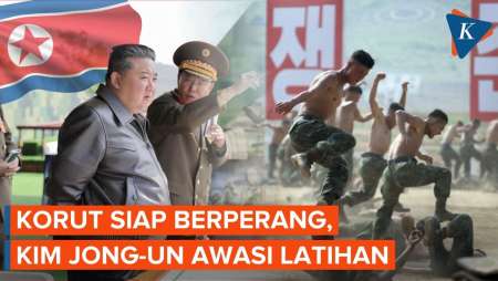 Korut Siap Perang, Kim Jong-un Awasi Latihan Pasukan Khususnya