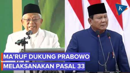 Singgung Pasal 33, Ma'ruf: Prabowo Harus Keras untuk Capai Kemakmuran Rakyat