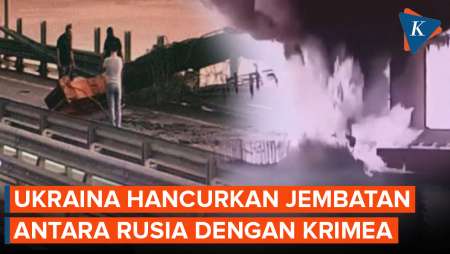 Ukraina Klaim Hancurkan Jembatan Penting Penghubung Rusia dan Krimea