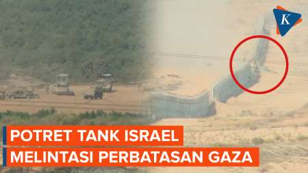 Detik-detik Tank Israel Lewati Perbatasan Gaza