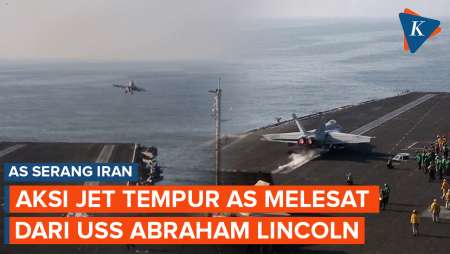 Detik-detik Jet Dan Rudal AS Meluncur Dari USS Abraham Lincoln Untuk Serang Iran