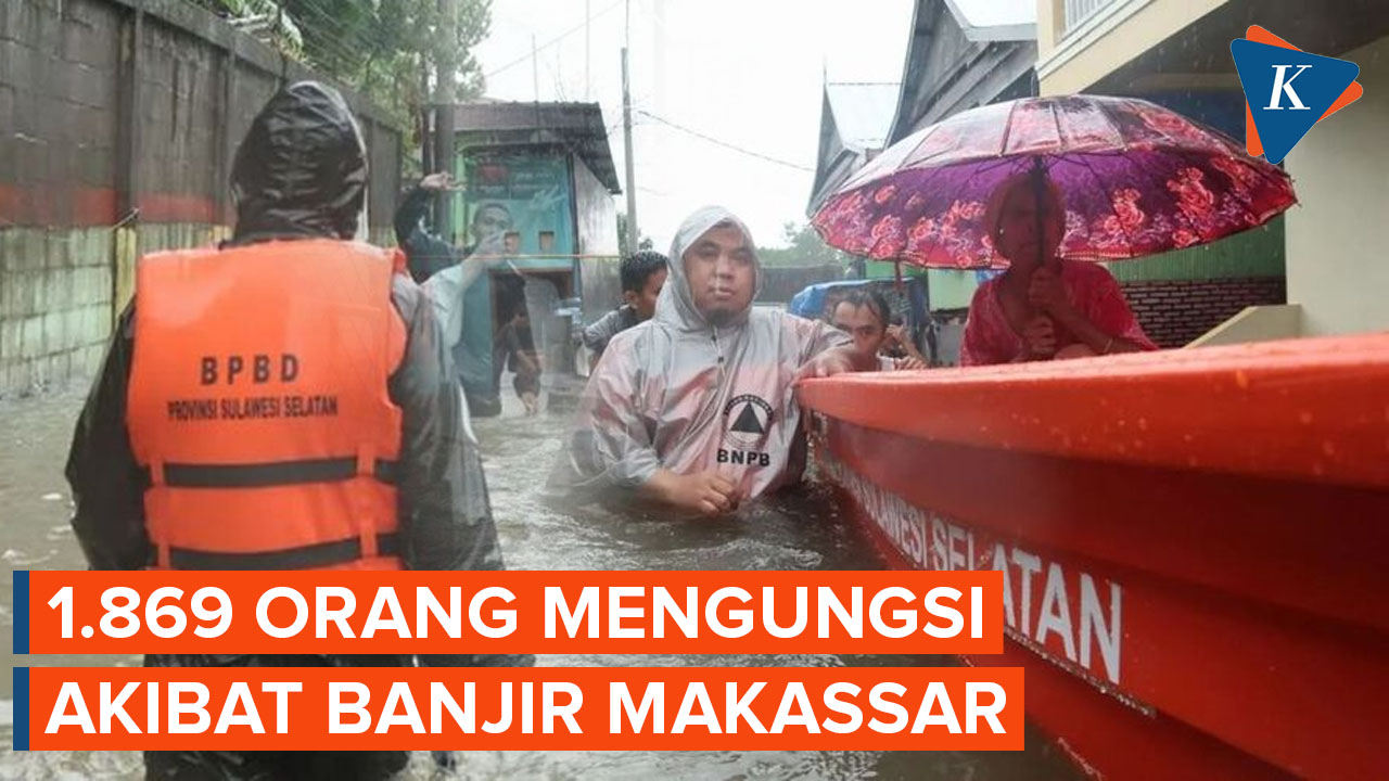 Makassar Direndam Banjir, Sebanyak 1.869 Jiwa Mengungsi