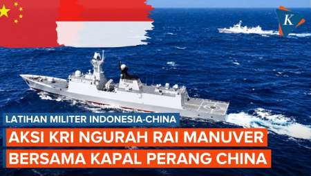 Aksi Kapal Perang Indonesia Dan China Latihan Militer Bersama