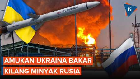 Digempur Rusia Bertubi-tubi, Ukraina “Ngamuk” Bakar Kilang Minyak Moskwa