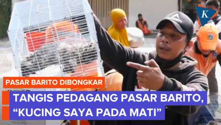 Tangis Histeris Dan Amarah Pedagang Saat Pasar Barito Dibongkar Aparat