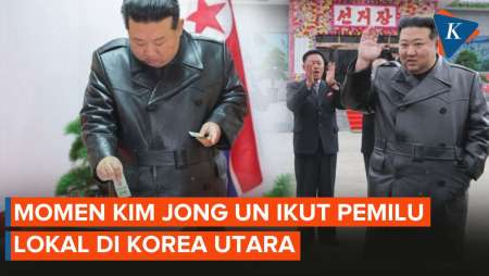 Momen Kim Jong Un Ikut Berikan Suara untuk Pemilu Lokal di Korea Utara
