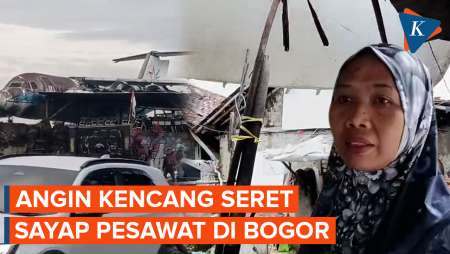  Sayap Pesawat Timpa Rumah Warga Saat Hujan Deras Dan Angin Kencang Terjang Bogor