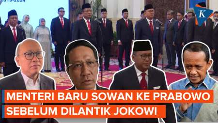 Menteri Baru Kompak Menghadap Prabowo Sebelum Dilantik Jokowi