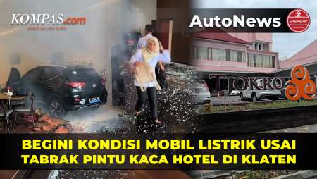 Kronologi Mobil Listrik Tabrak Pintu Kaca Hotel di Klaten