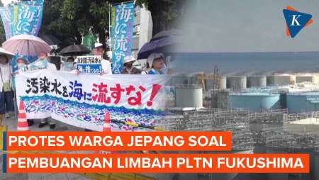 Kantor PM Jepang Digeruduk Warga Jelang Pembuangan Limbah PLTN Fukushima