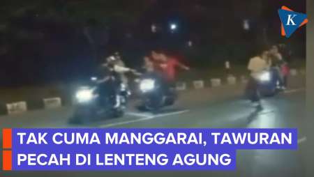 Detik-detik Tawuran Pecah Di Lenteng Agung Jaksel, Gerombolan Remaja Bawa Senjata Tajam