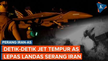 Detik-detik Jet Tempur AS Lepas Landas Untuk Serang Iran