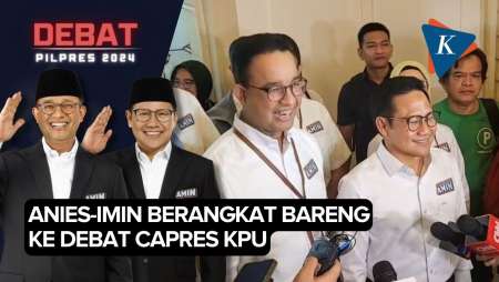 Didampingi Keluarga, Anies-Muhaimin Berangkat Bersama ke Debat Capres KPU