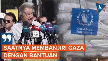 Momen Sekjen PBB Kunjungi Rafah, Ajak Dunia Banjiri Bantuan Kemanusiaan ke Gaza