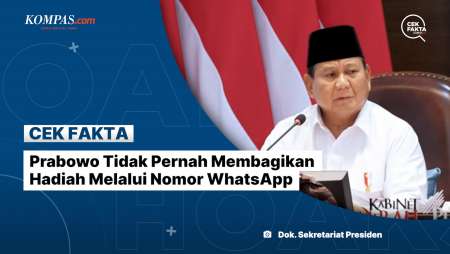 Prabowo Tidak Pernah Membagikan Hadiah Melalui Nomor WhatsApp