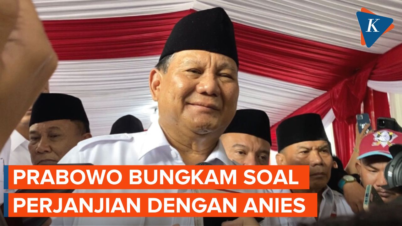 Momen Prabowo Bungkam Saat Ditanya soal Perjanjian Politik dengan Anies