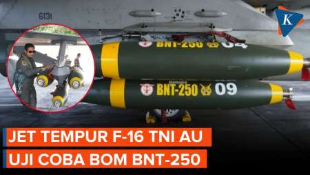 TNI AU Kerahkan Jet Tempur F-16 Uji Coba Bom BNT-250