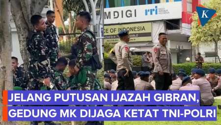 Situasi Gedung MK Dijaga TNI-Polisi Jelang Putusan soal Ijazah Gibran