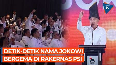 Momen Kader PSI Berkali-kali Teriakkan Nama Jokowi Di Rakernas PSI 2026