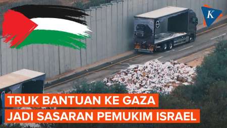 Pemukim Israel Cegat Truk-truk Bantuan ke Gaza
