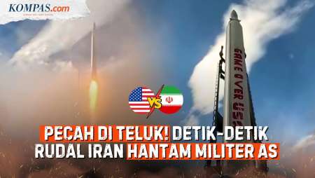 Gemuruh Rudal Iran Hujani Militer AS di Teluk, Perang Belum Usai!