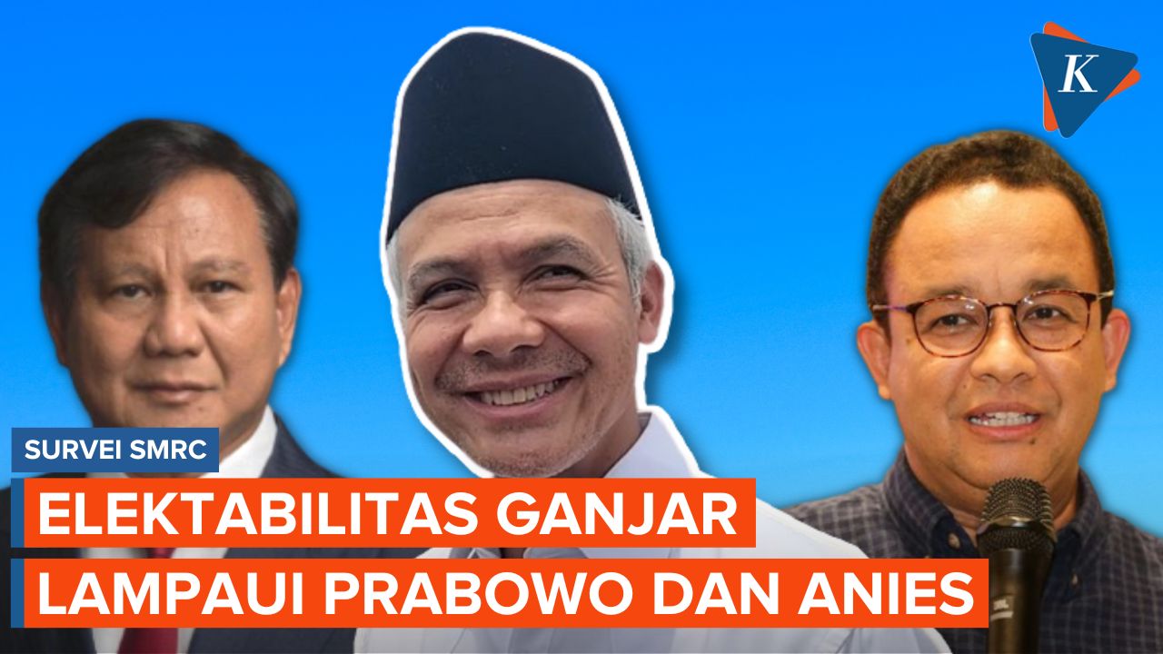 Survei SMRC: Elektabilitas Ganjar Lampaui Prabowo-Anies dalam Simulasi 3 Nama