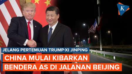 Sambut Trump, China Kibarkan Bendera AS Di Jalanan Beijing