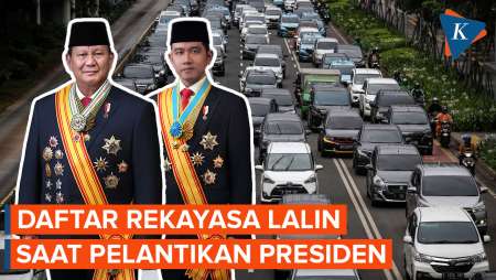 Daftar 12 Titik Rekayasa Lalu Lintas Saat Pelantikan Prabowo dan Gibran