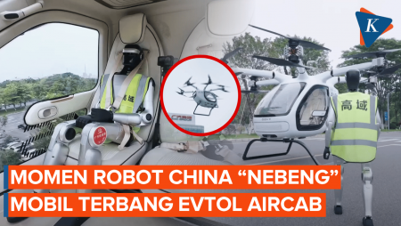 Robot China Ikut Mengudara Dalam Uji Coba Mobil Terbang EVTOL Aircab