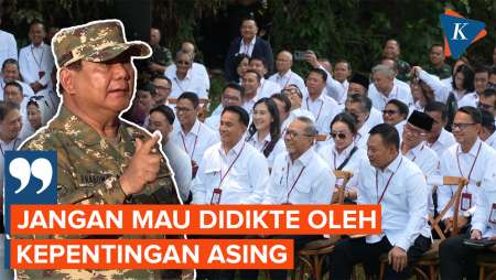 Peringatan Prabowo di Depan Kabinet: Jangan Mau Didikte Asing