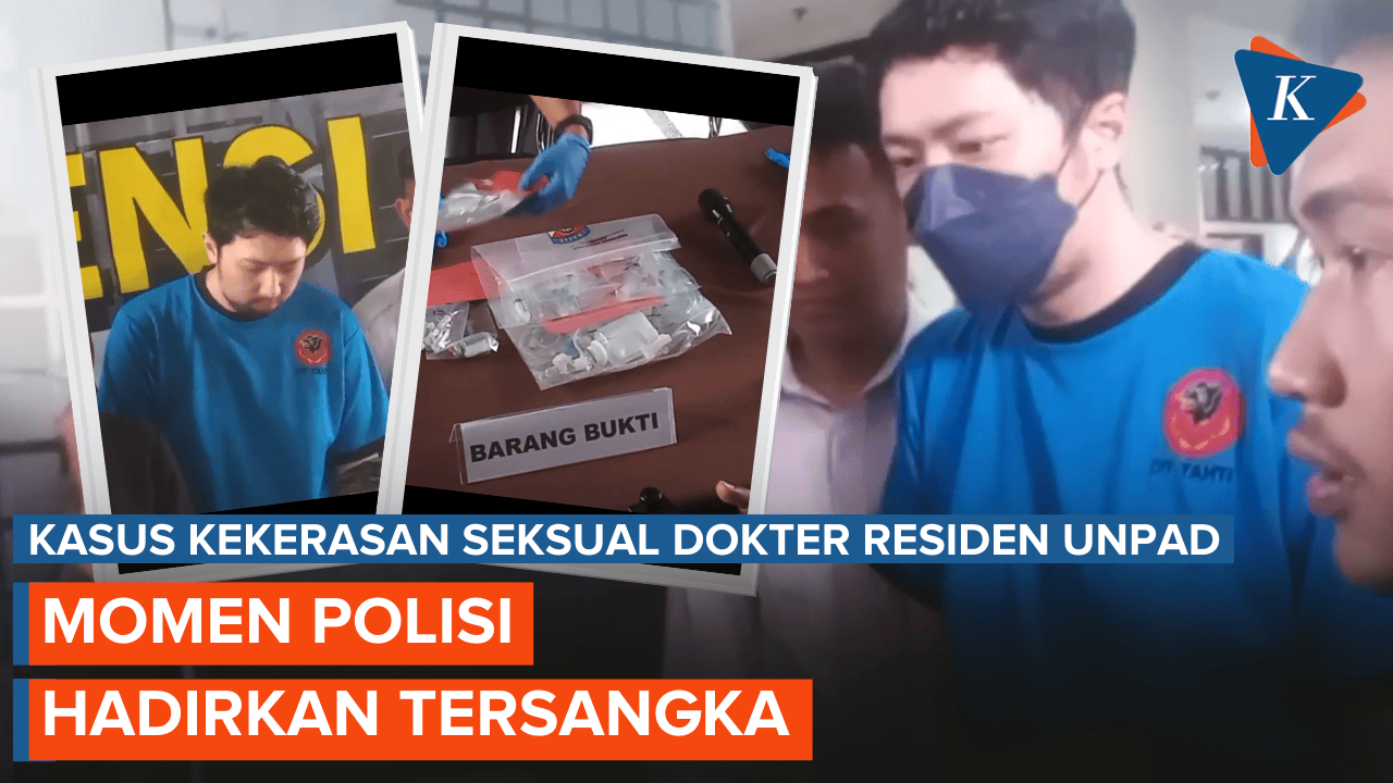 Momen Polisi Hadirkan Dokter Residen Unpad yang Perkosa Keluarga Pasien