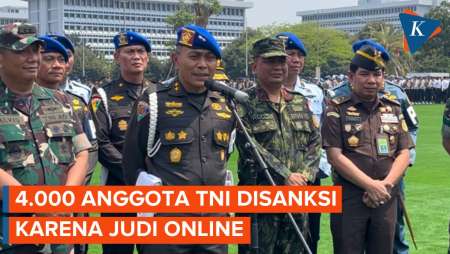 Panglima TNI Beri Sanksi 4.000 Prajurit yang Terlibat Judi Online