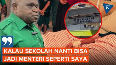 Jenguk Korban Keracunan MBG, Pigai: Kalau Sembuh Kembali Sekolah Biar Bisa Jadi Menteri Seperti Saya