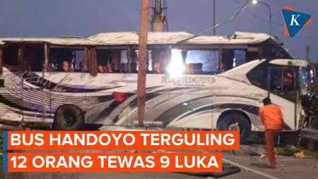 Bus Handoyo Terguling di Tol Cipali, 12 Penumpang Tewas