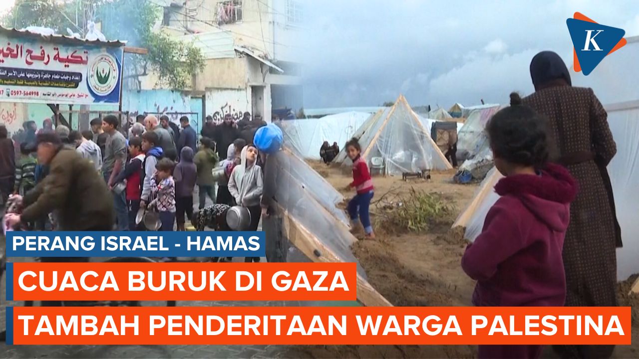 Hujan Deras di Gaza Perburuk Kondisi Warga Palestina di Tengah Bombardir  Israel