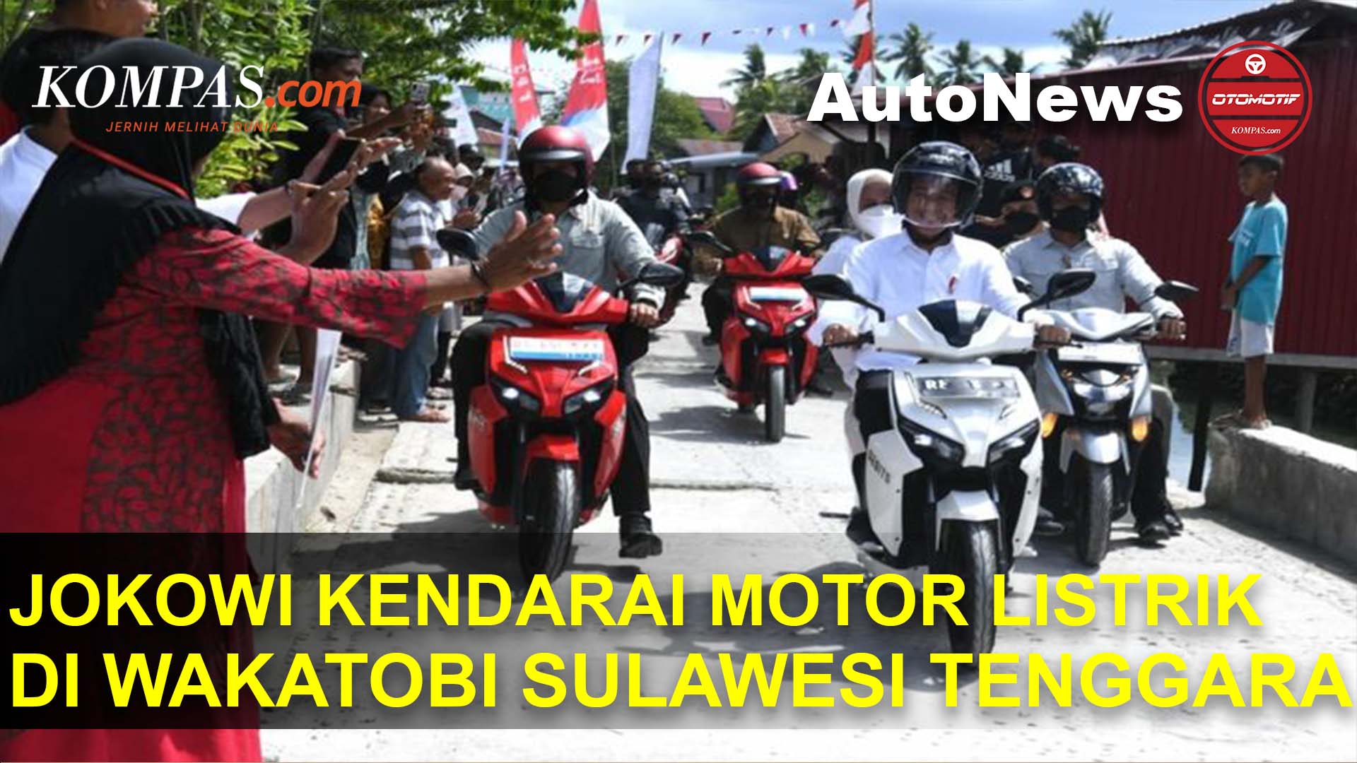 Ini Motor Listrik Yang Dipakai Presiden Jokowi di Wakatobi Sulawesi Tenggara