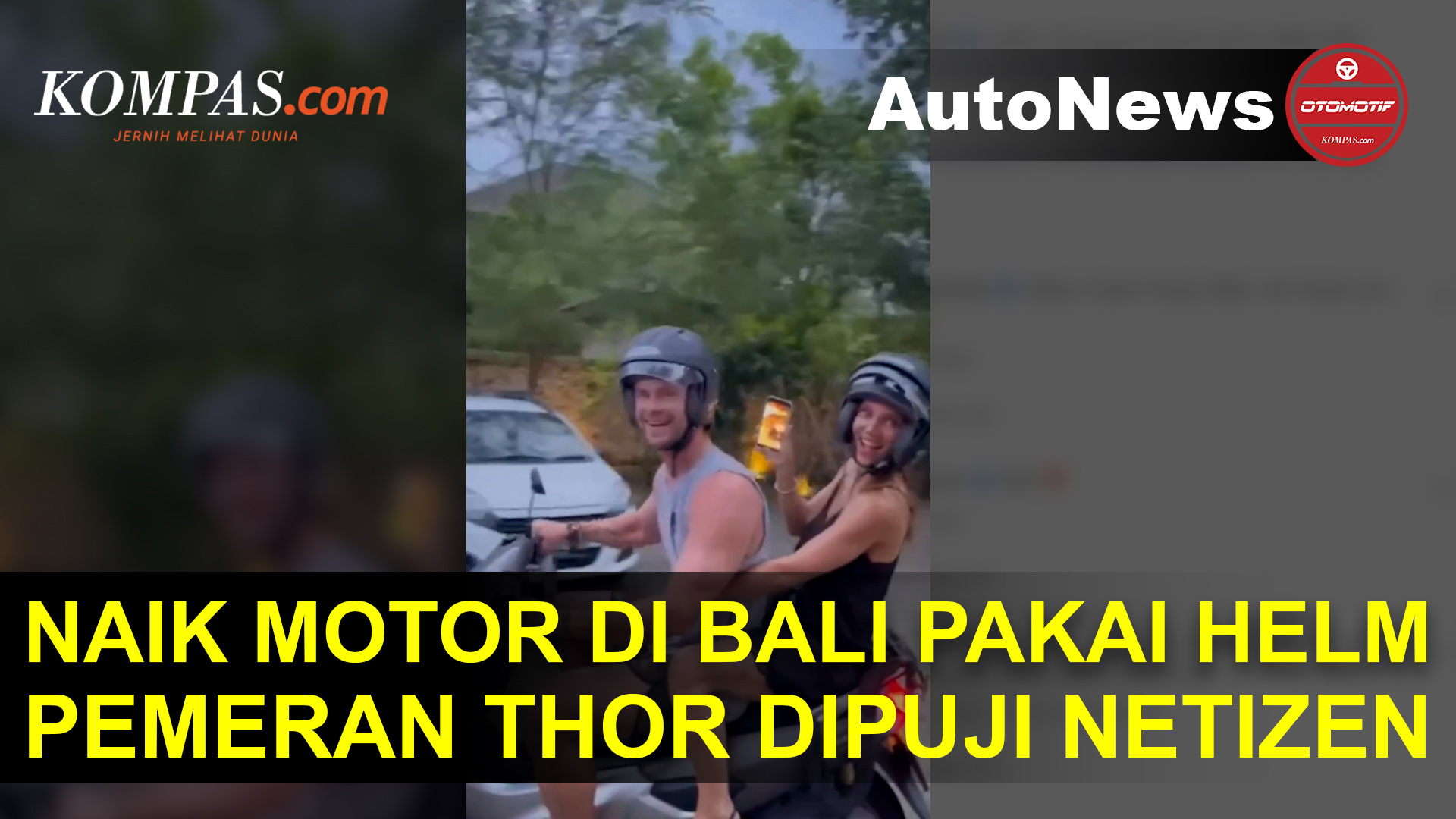 Pemeran Thor Liburan di Bali, Naik Motor Pakai Helm sampai Dipuji Netizen