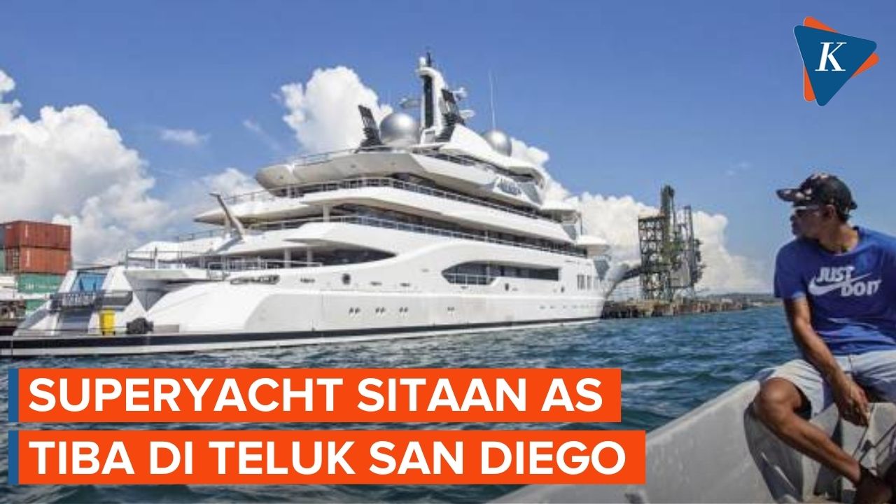 Penampakan Superyacht Sitaan Crazy Rich Rusia