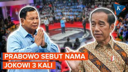 3 Kali! Prabowo Sebut Nama Jokowi Saat Debat Pertama Capres