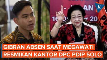 Gibran Tak Hadir saat Megawati Resmikan Kantor DPC PDIP Solo