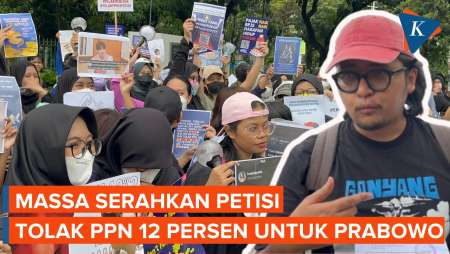 Massa Serahkan Surat Petisi Tolak PPN 12 Persen ke Istana