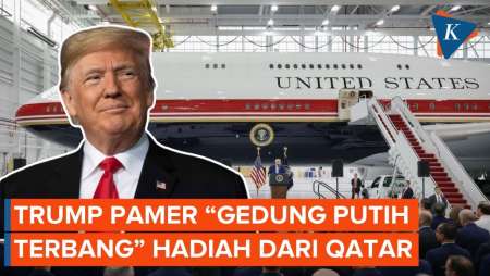 Trump Pamerkan Air Force One Baru Hadiah Dari Qatar, Dijuluki “Gedung Putih Terbang”