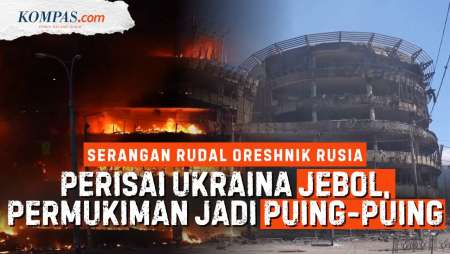 Detik-detik "Kilat" Peluru Ukraina Tangkis Serangan, Rudal Oreshnik Rusia Mulus Menghantam Kyiv