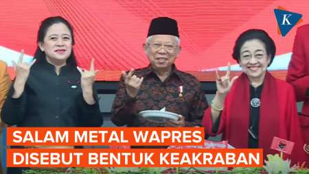 Jubir Wapres Jawab soal Ma'ruf Amin Salam Metal di HUT PDI-P